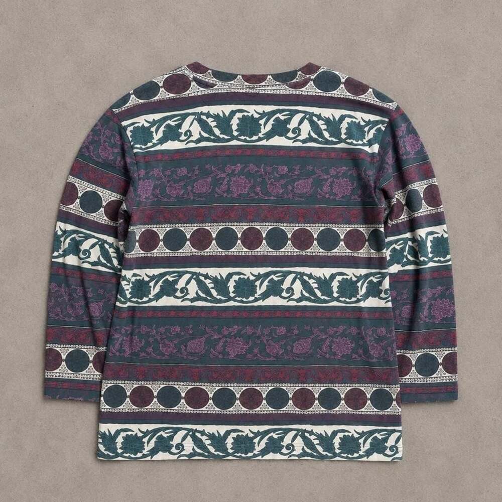 Vintage 90s All Over Print Long Sleeve Floral Tapestry Shirt